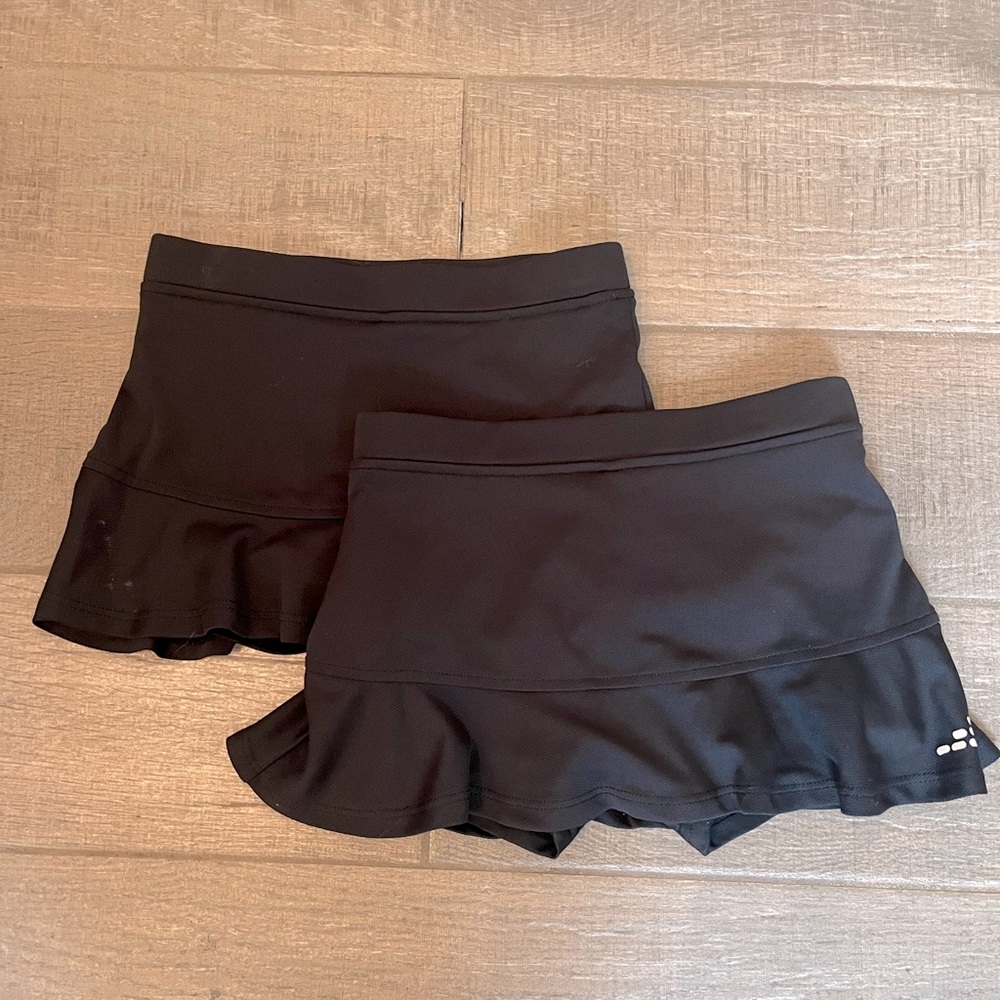 BCG Black Sports Skorts Girls Small Set of 2